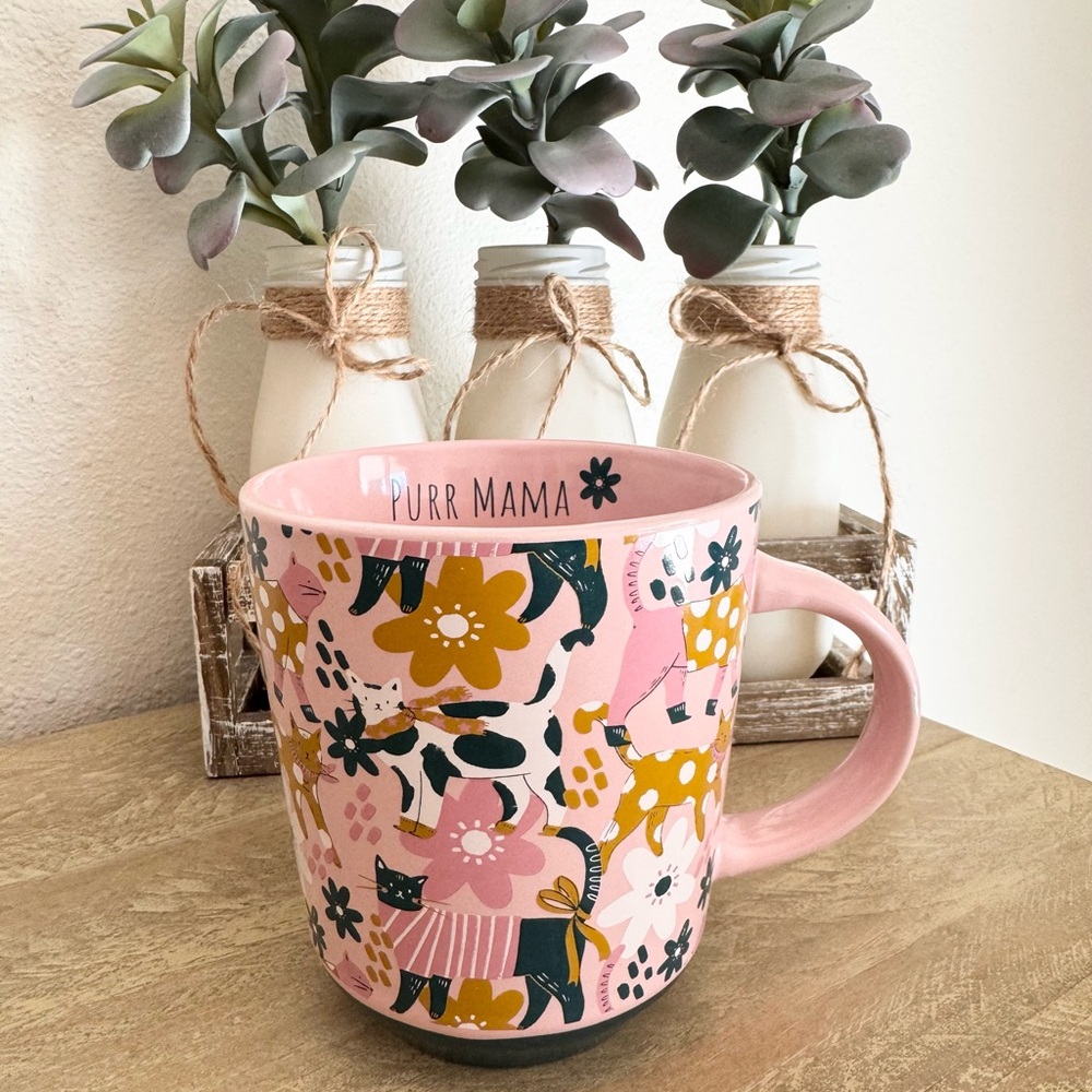 Purr Mama Blush Pink Cat Mug